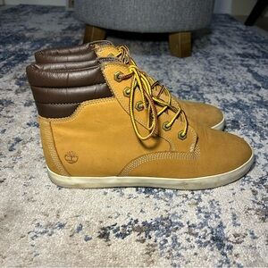 Timberland Dausette Wheat Brown Lace-Up Ankle Sneakers Size 9